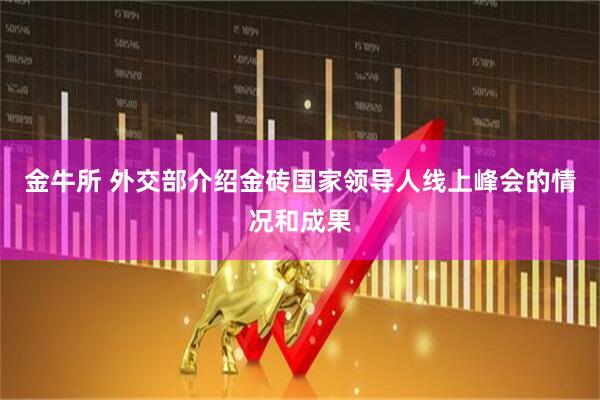 金牛所 外交部介绍金砖国家领导人线上峰会的情况和成果
